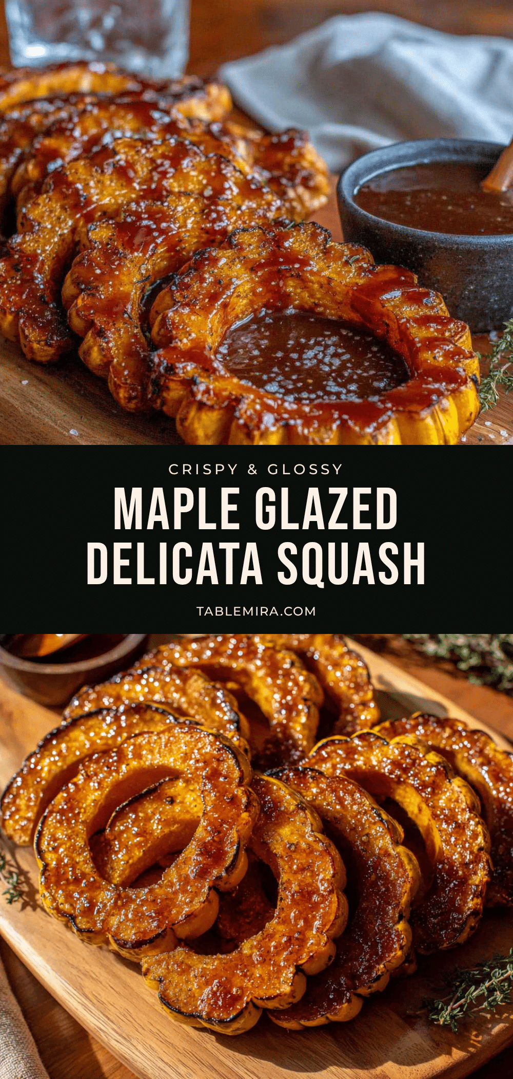 crispy maple glazed delicata squash recipe