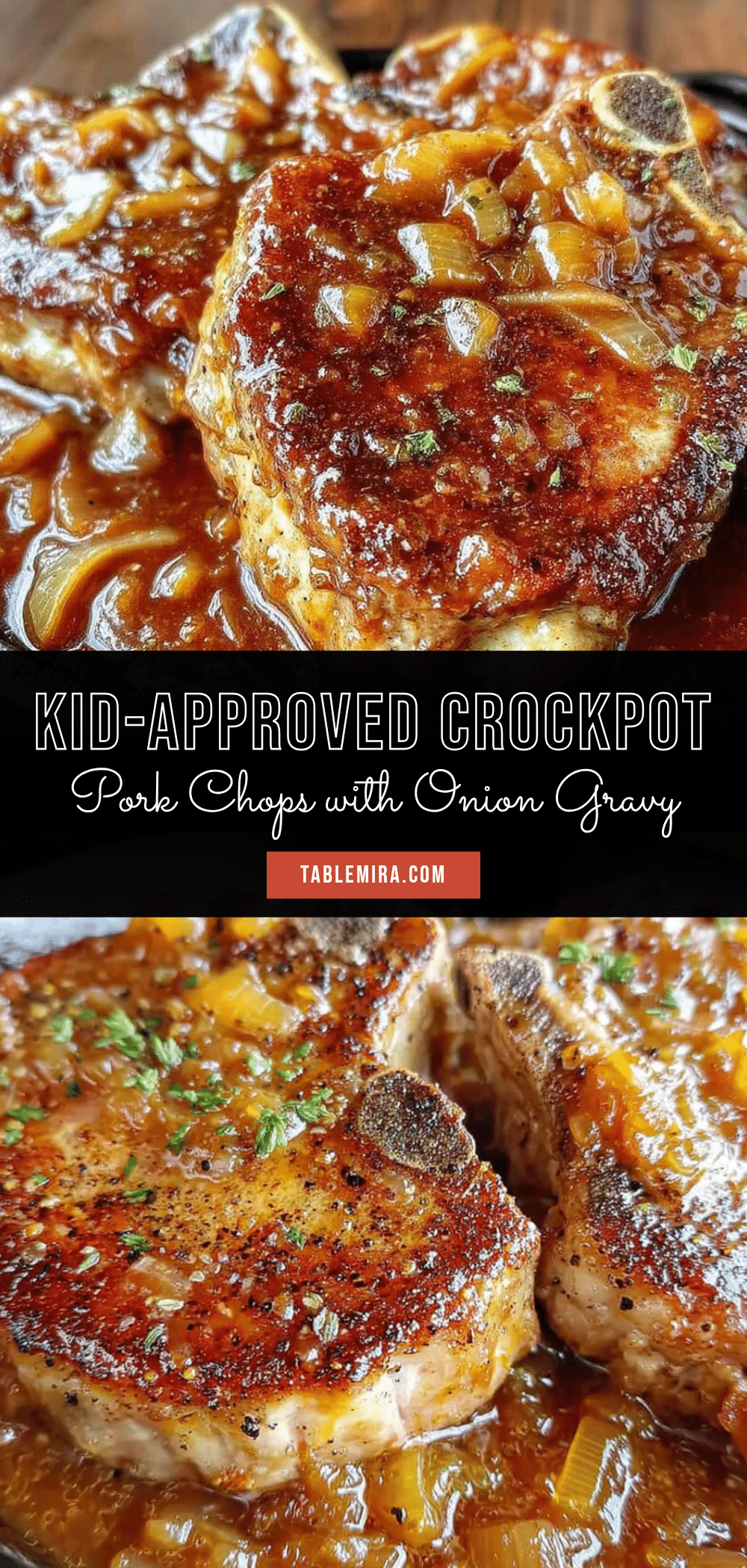 crockpot pork chops with onion gravy recipe