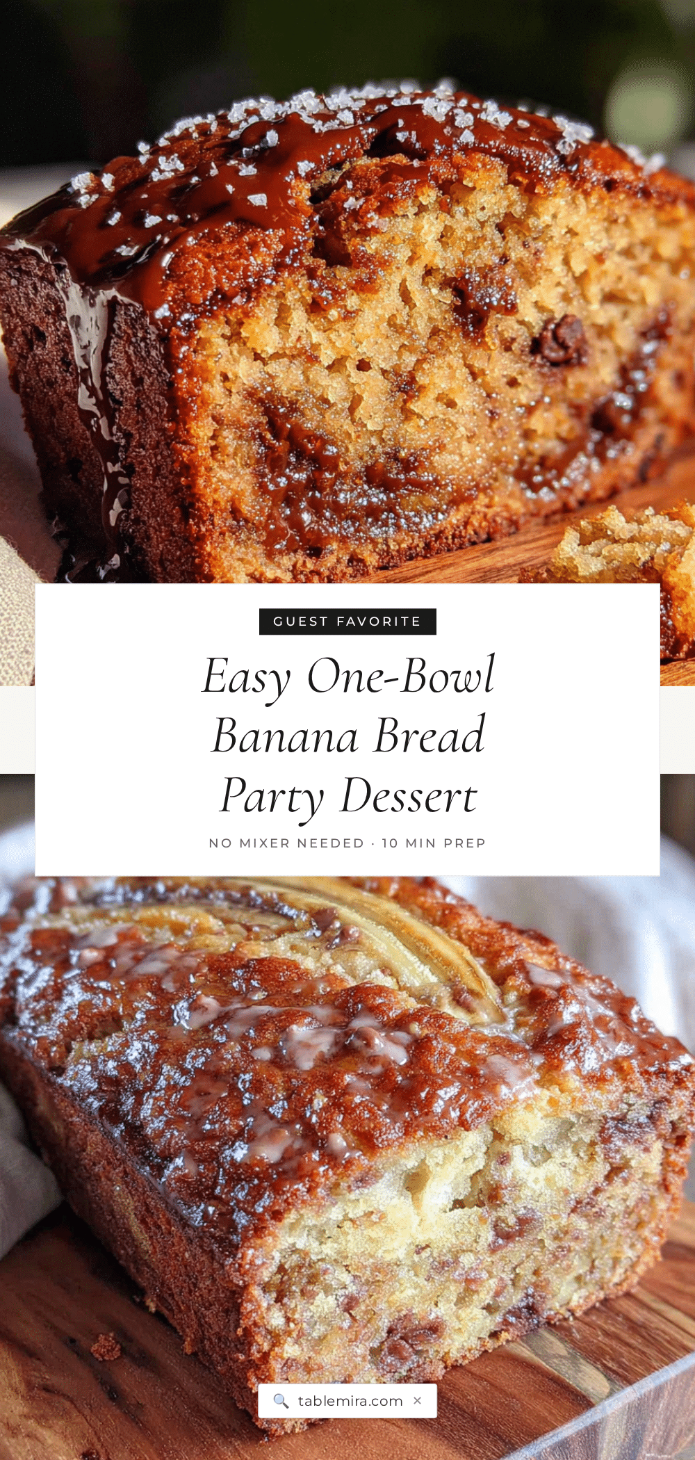 easy one-bowl banana bread recipe
