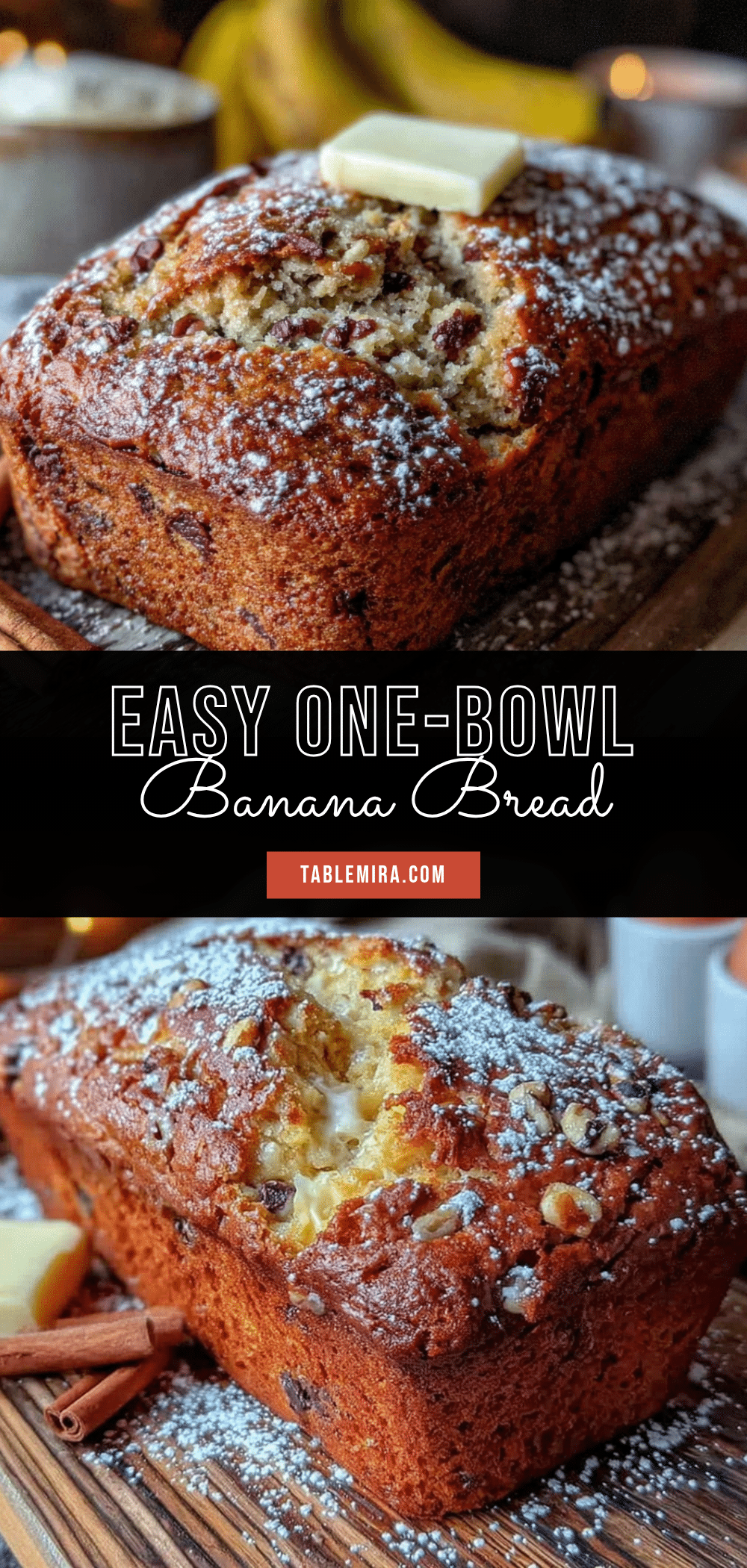 easy one-bowl banana bread recipe