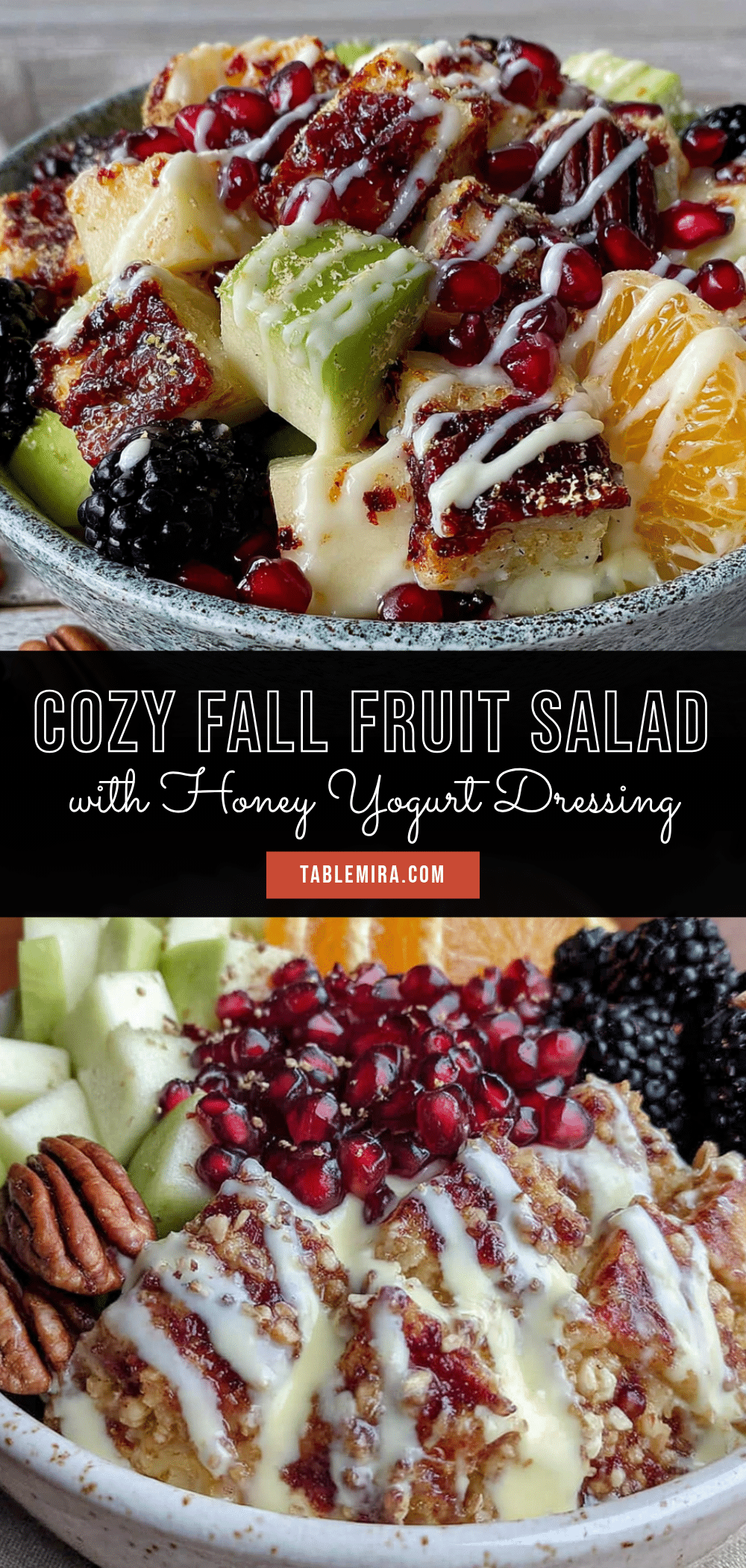 fall fruit salad with honey yogurt dressing recipe