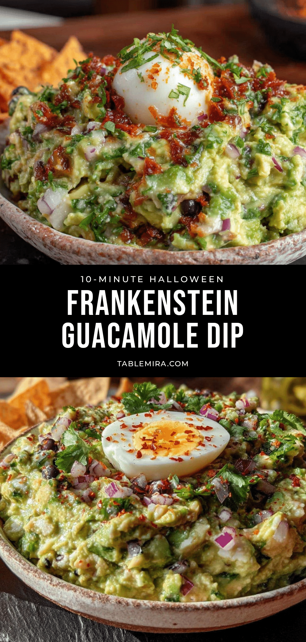 Frankenstein guacamole dip recipe