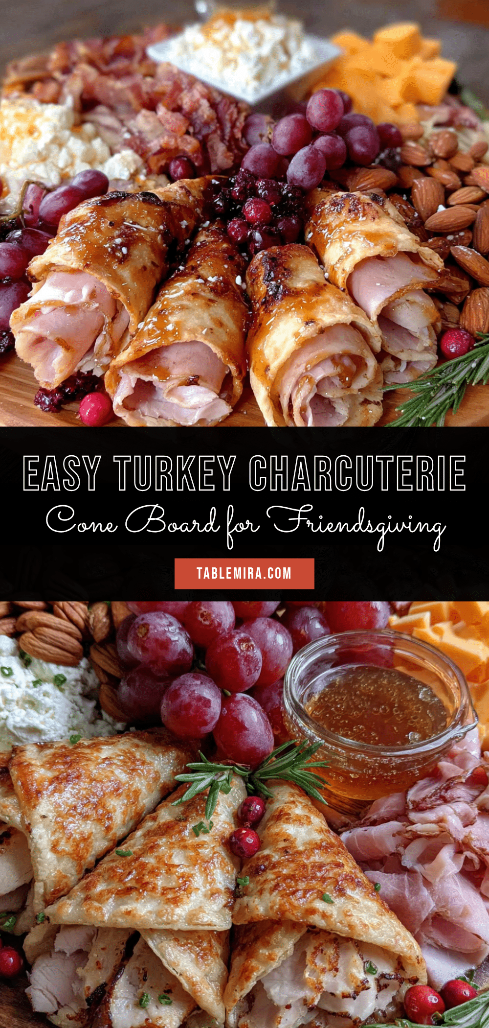 friendsgiving charcuterie cone board recipe