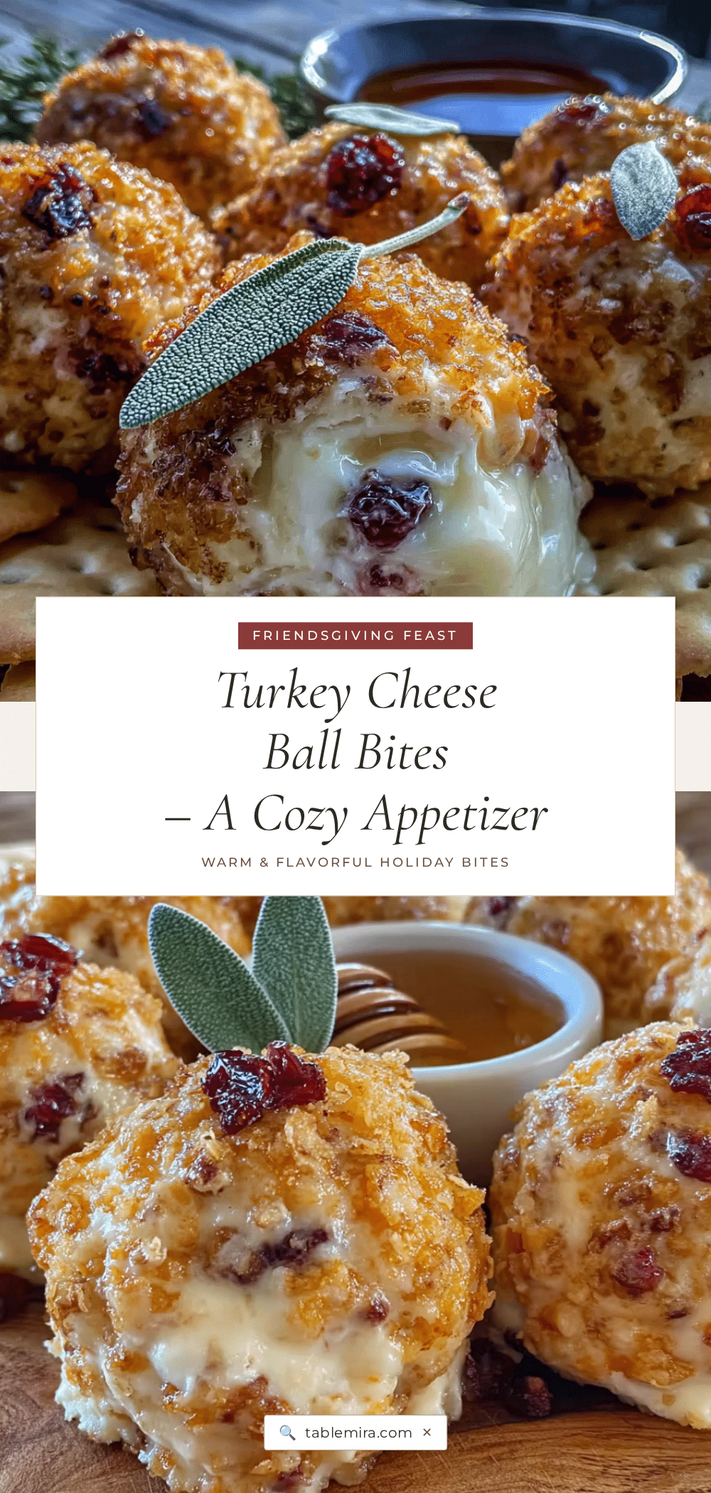 Friendsgiving Turkey Cheese Ball Bites recipe