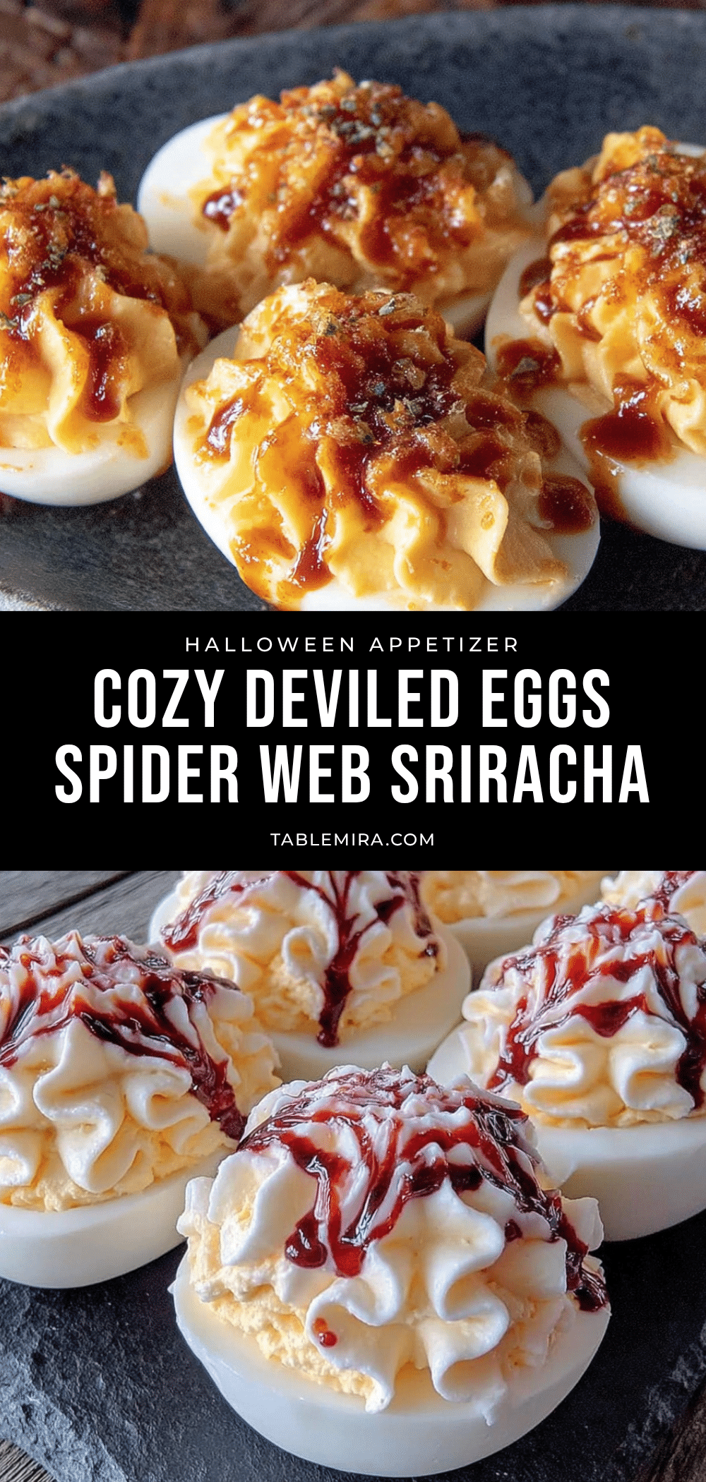 Halloween deviled eggs recipe