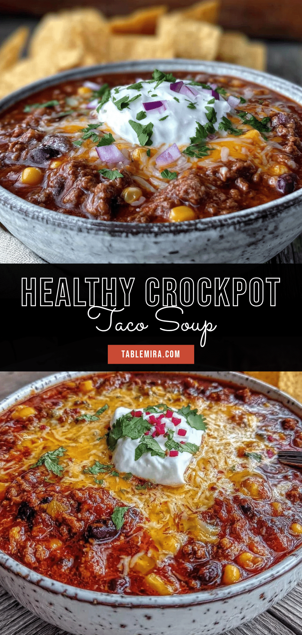 healthy crockpot taco soup recipe