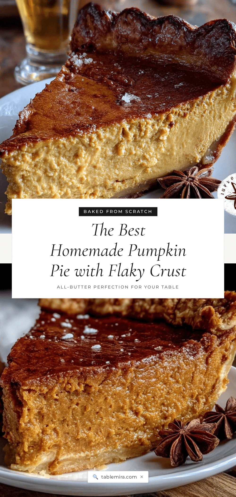 homemade pumpkin pie with flaky all-butter crust recipe