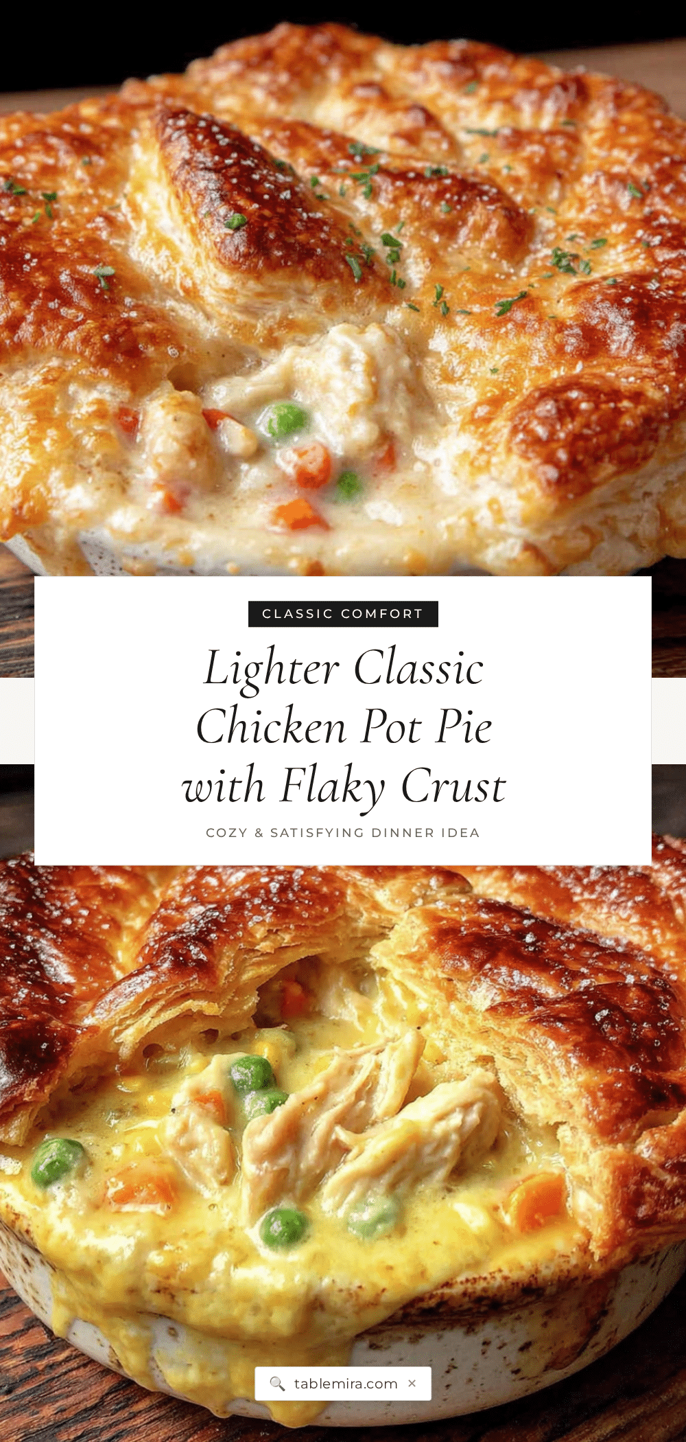 lighter chicken pot pie with flaky crust recipe
