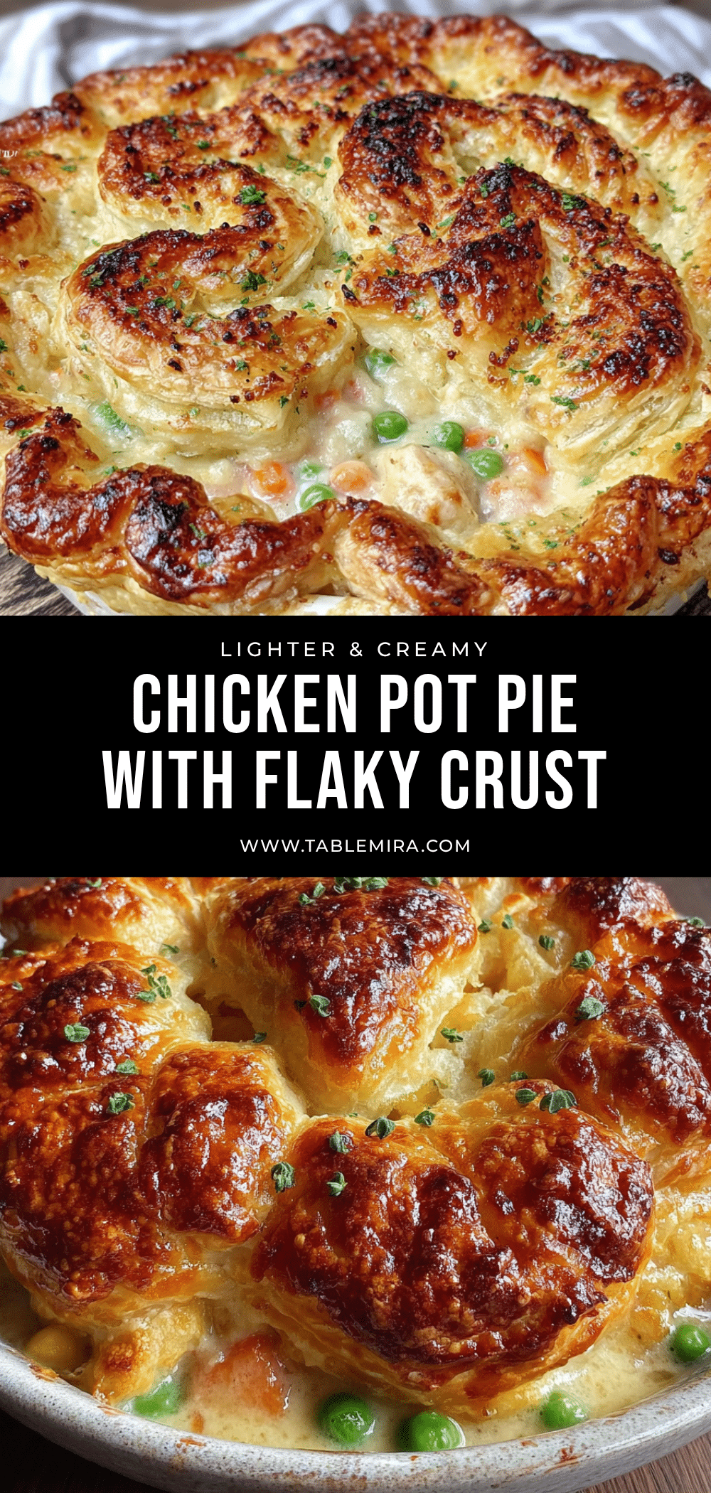 lighter creamy chicken pot pie recipe