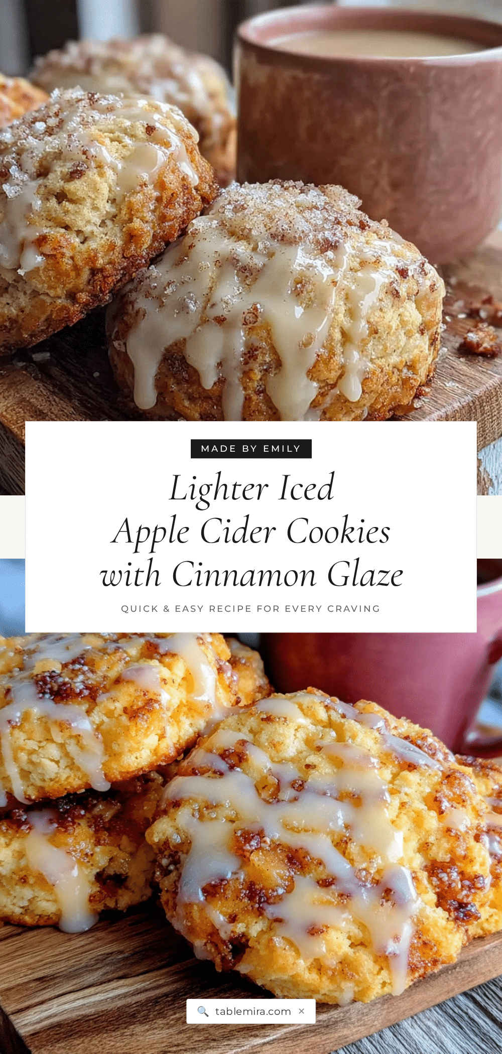lighter iced apple cider cookies recipe