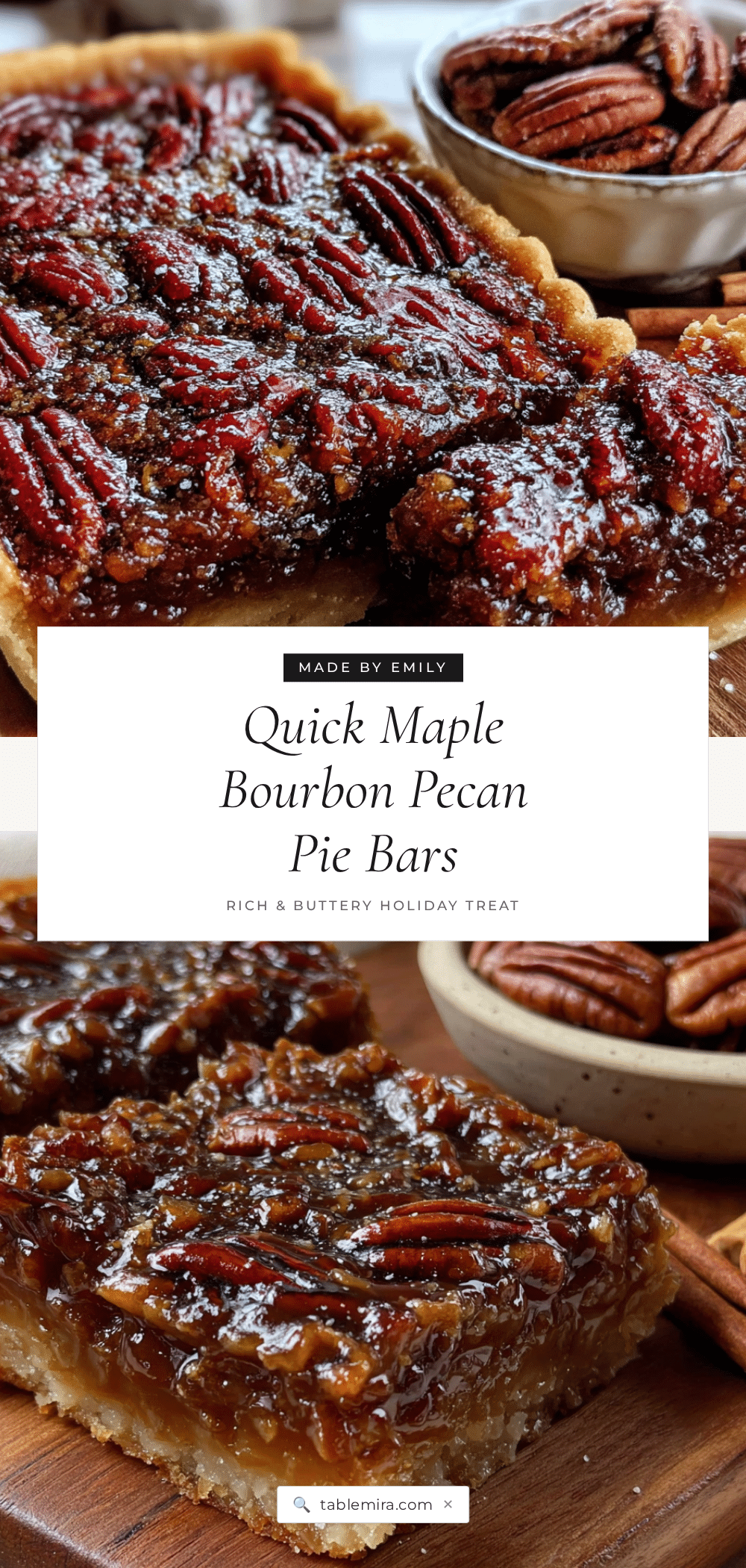maple bourbon pecan pie bars recipe