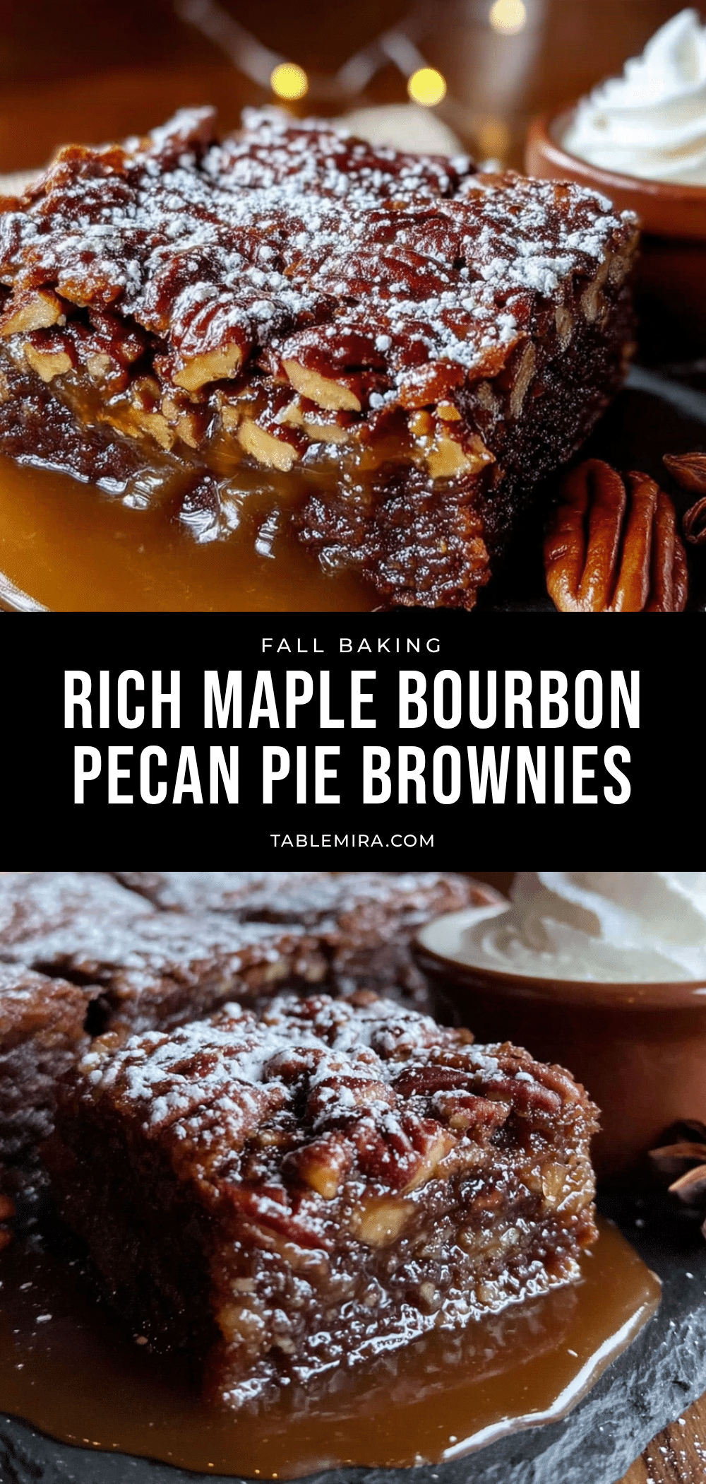 maple bourbon pecan pie brownies recipe