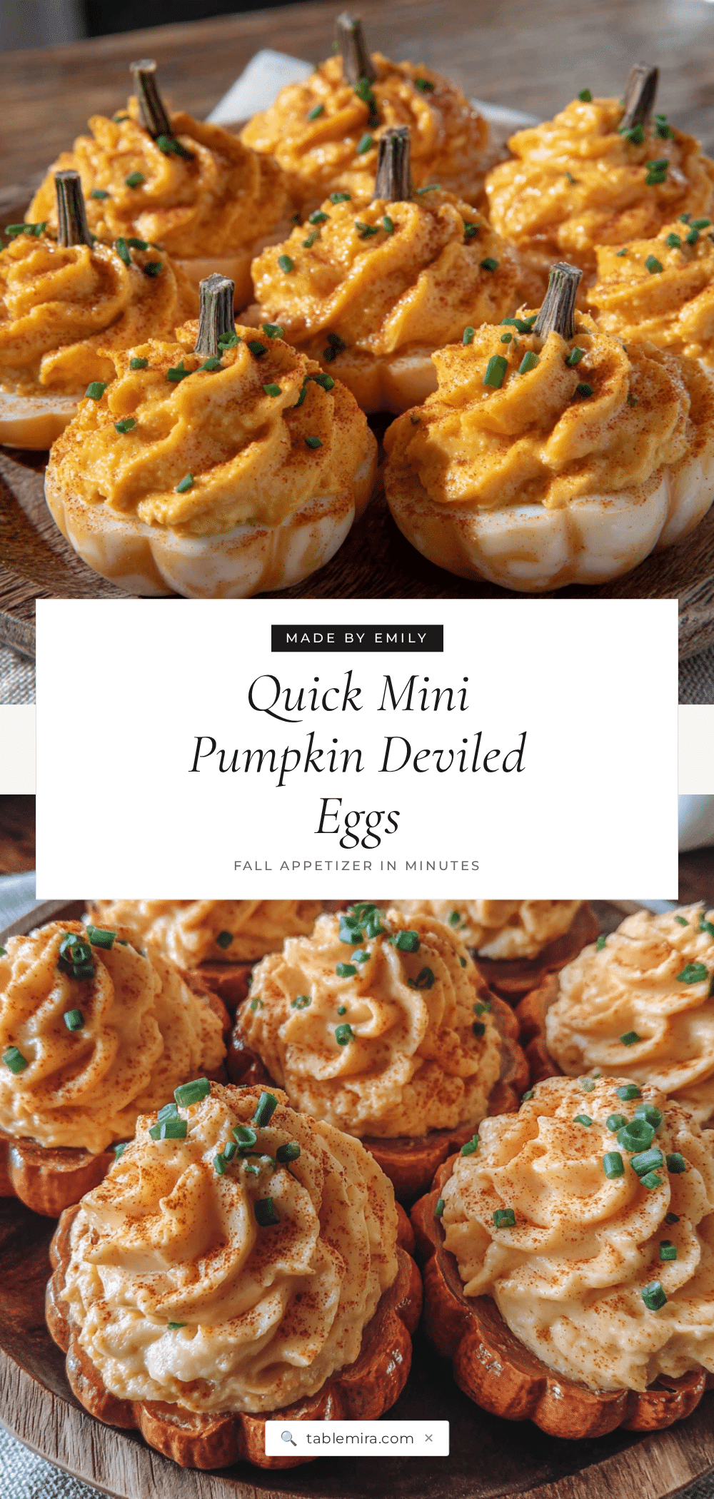 mini pumpkin deviled eggs recipe