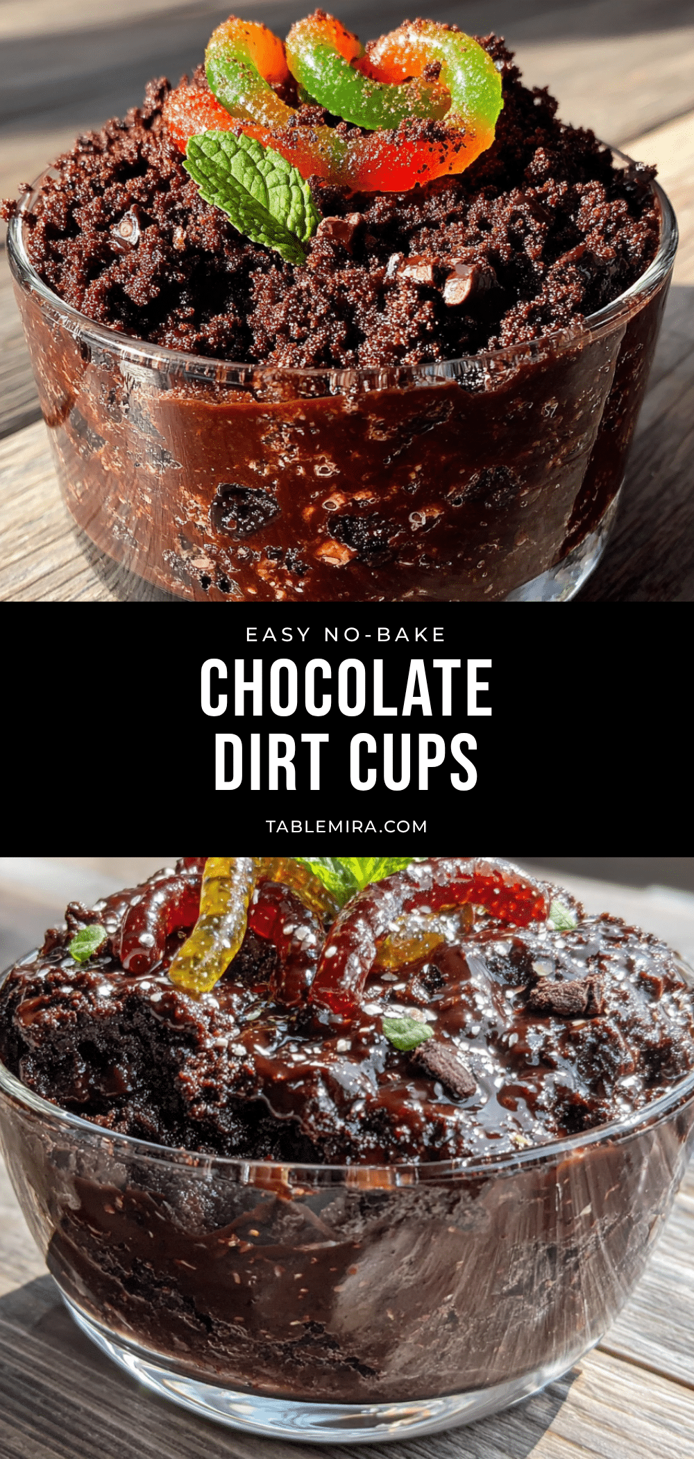 no-bake chocolate dirt cups recipe