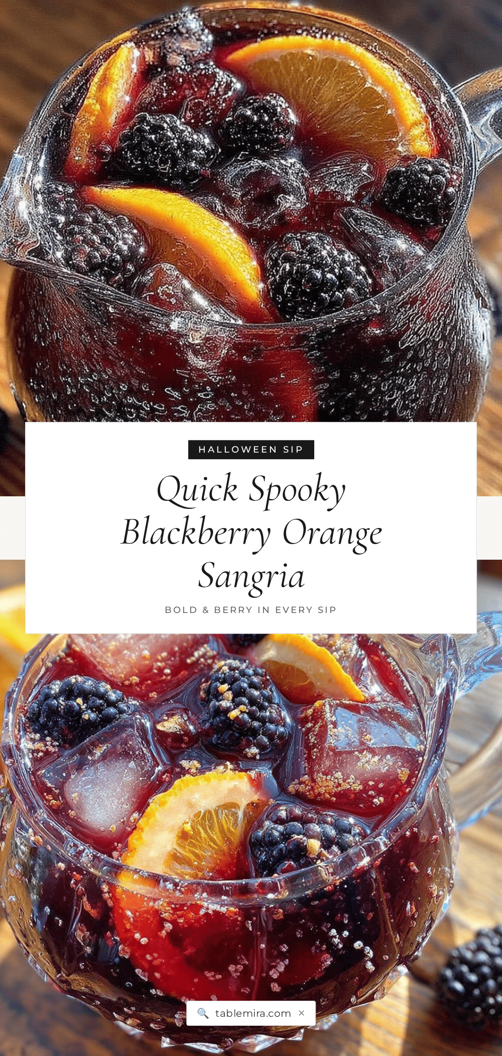 quick spooky blackberry orange sangria recipe